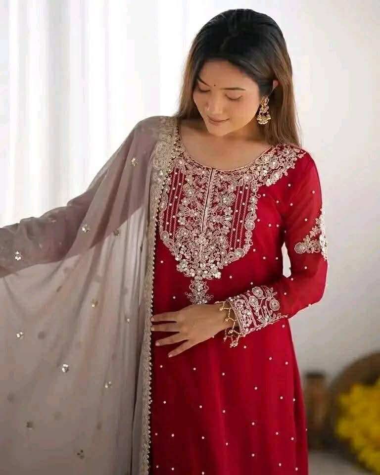 ইন্ডিয়ান  জর্জেট থ্রিপিস♦🔥
