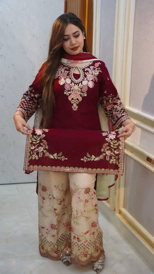 এমব্রয়ডারি ৩-পিস কালেকশন ❤️