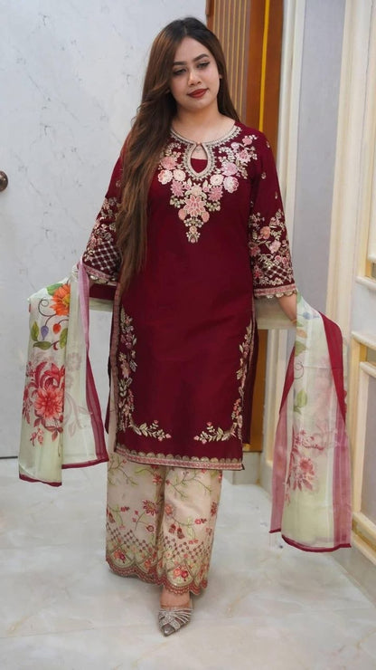 এমব্রয়ডারি ৩-পিস কালেকশন ❤️