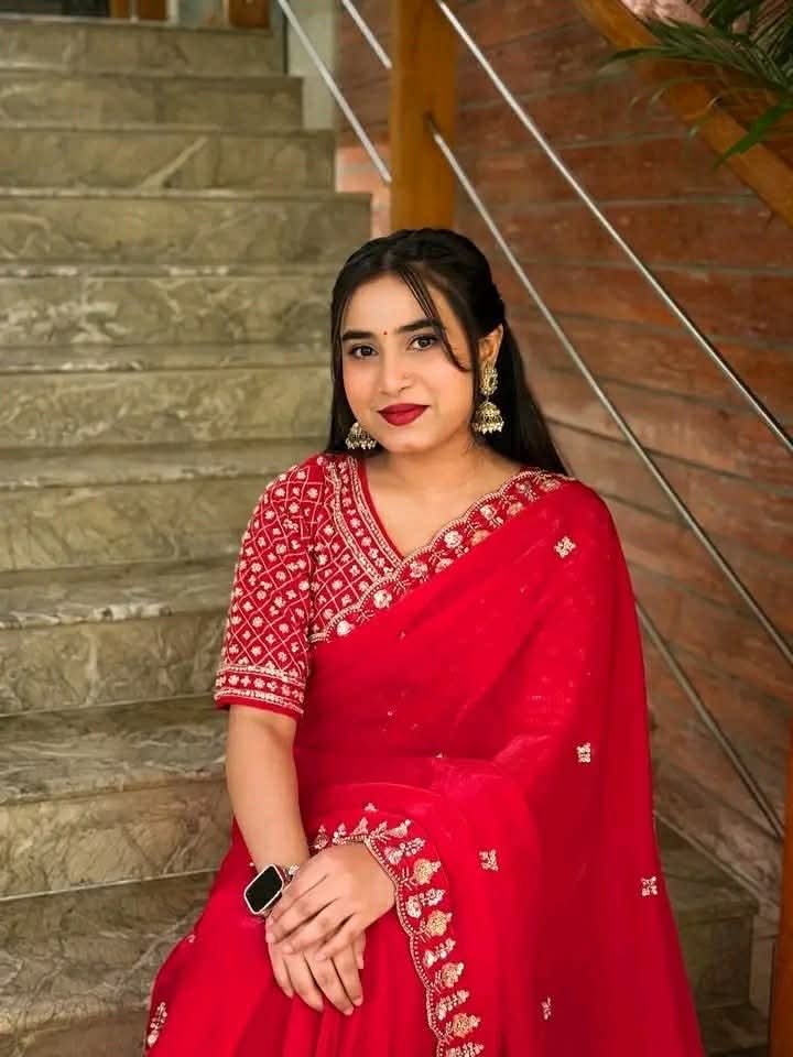 ইন্ডিয়ান জেমিচু ফ্যাব্রিক শাড়ি ✨